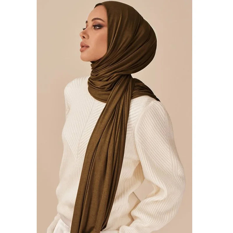 Lightweight Jersey Hijab - breathable fabric for warm weather styling.