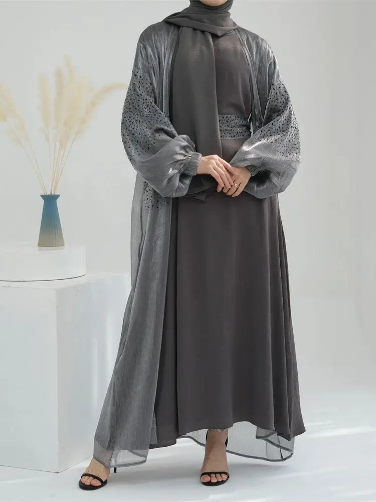 Open Kaftan Abaya  2 Piece