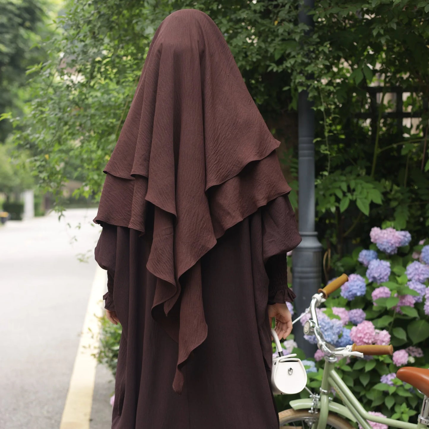 Elegant Two Layers Jilbab without dress, featuring a layered design for enhanced modesty and style in modern fashion.