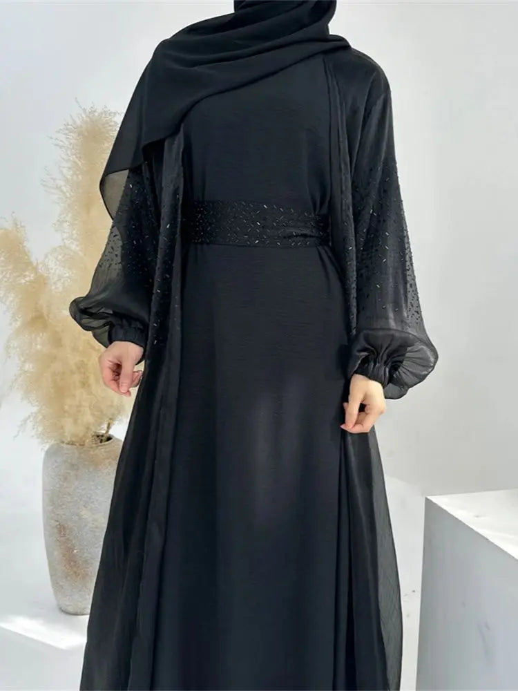 Open Kaftan Abaya  2 Piece