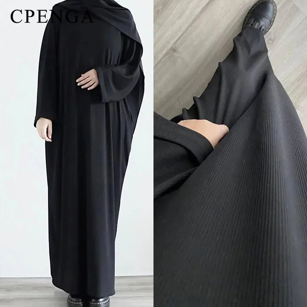 Knitted Dress  Abaya Female