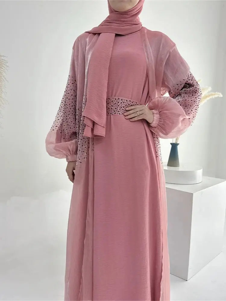 Open Kaftan Abaya  2 Piece