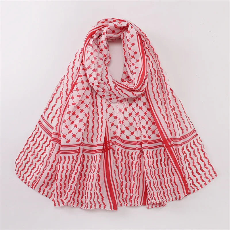 Lightweight Kuffiyeh prints hijab - comfortable cotton fabric for all-day wear.